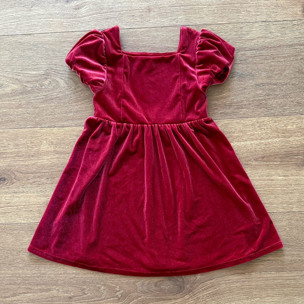 GAP Velvet Dress in Rich Red